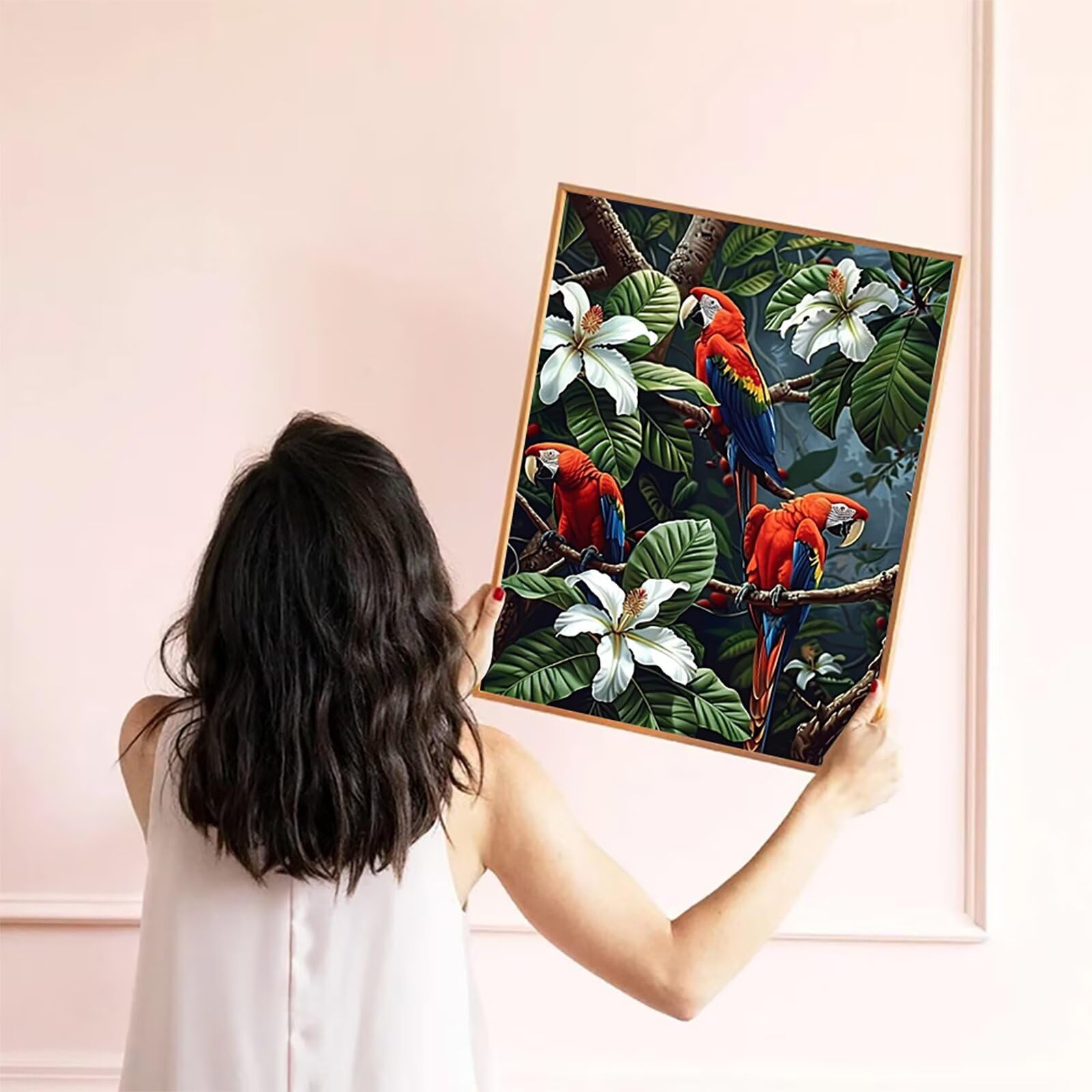 5D DIY Diamentowe Malowanie Ptakami, Diamentowe Malowanie Kompletny Zestaw Roślina, Kryształ Sztuki Hobby Diament Kreatywne Dorośli, Haft krzyżykowy Rzemiosło, Koraliki Koraliki na prezent 100 x 135