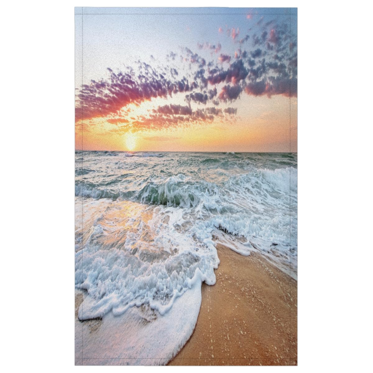 Torchons De Cuisine Thème Plage Jvpke – 40,6 X 61 Cm, Polyester Absorbant, Idée Cadeau Déco Pour La Maison