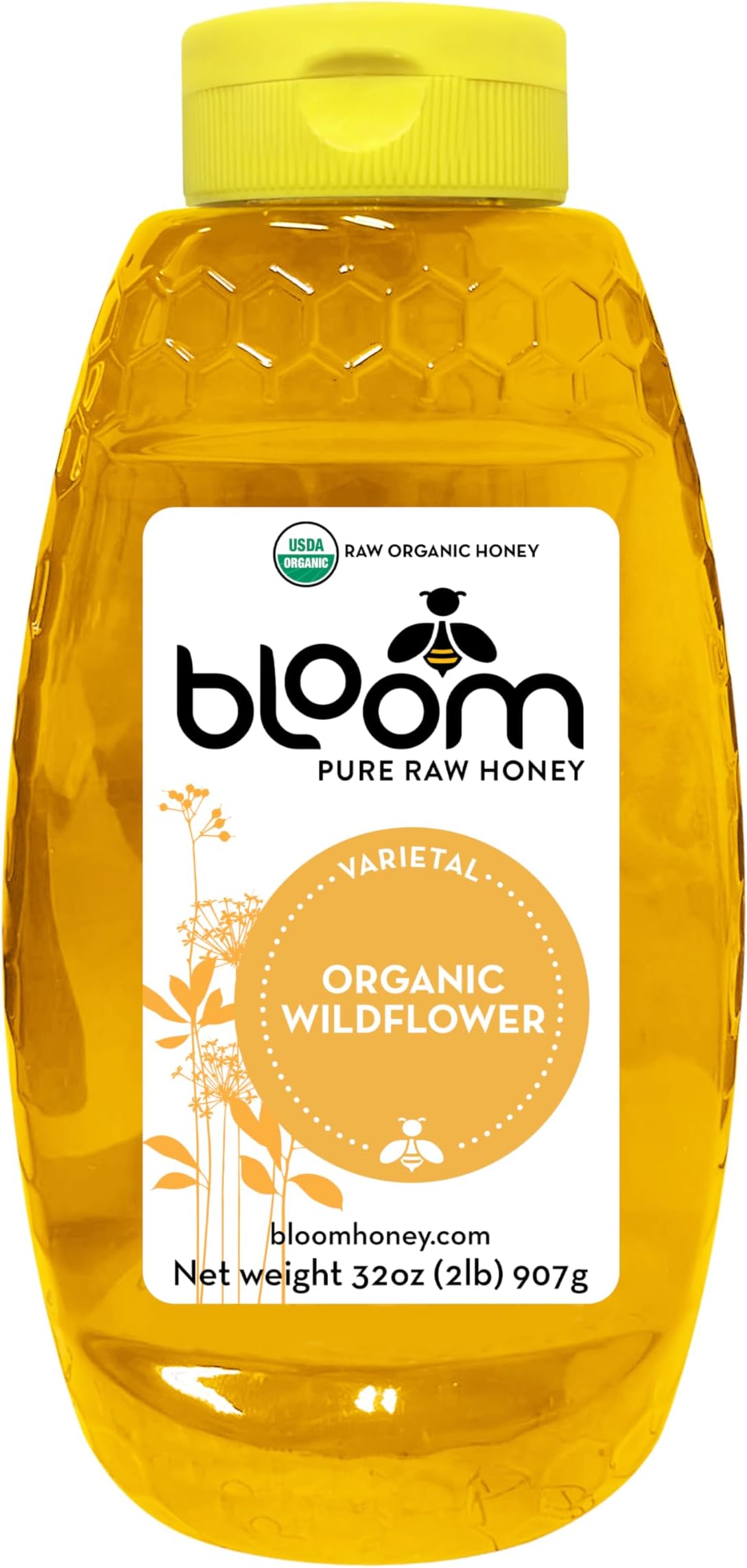 Amazon.com : Bloom Honey 100% Pure Organic Raw Unfiltered and ...