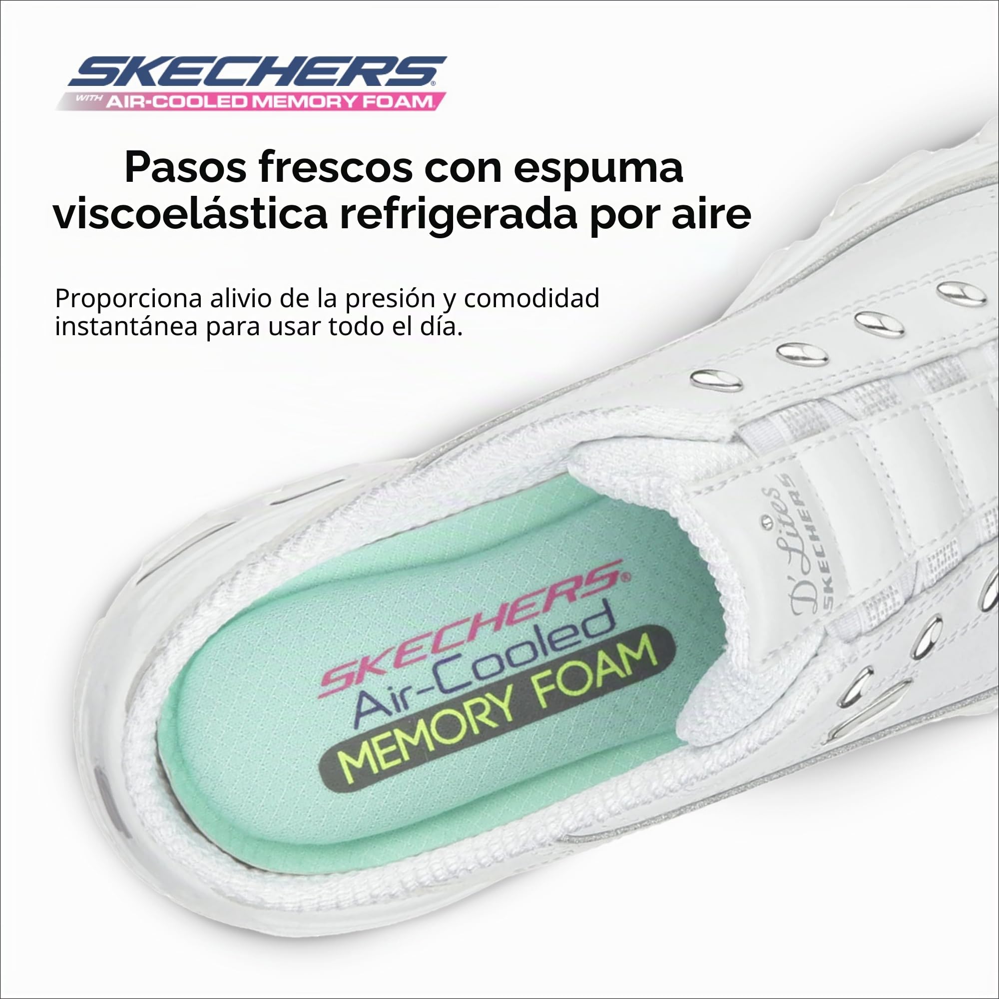 Skechers Sport D'lites Resbalã³n-en la Zapatilla de Deporte de la Mula