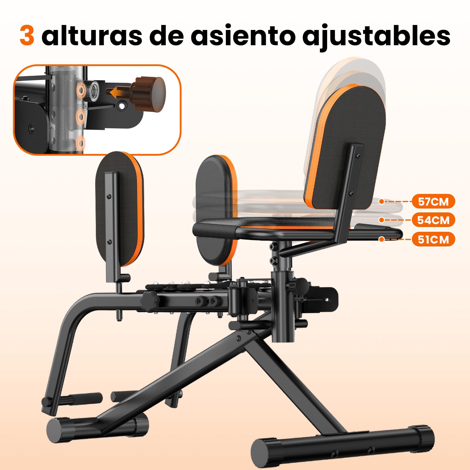 HXD-ERGO Máquina de Abductores y Muslos, Kegel Trainer para Hombres y Mujeres, Resistencia Ajustable, Fortalecedor de Glúteos, Caderas y Piernas, Compacto para Casa