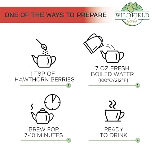 Miniatura 6 de Té de hierbas de bayas de espino (Crataegi fructus) Té de hierbas de bayas de espino BAYAS DE ESPINO - 113 g (4 oz)