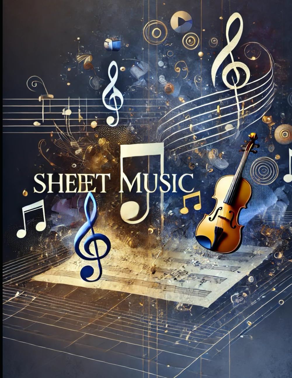 Carnet de musique grand format pour ne plus perdre vos idées de compositions et de morceaux.