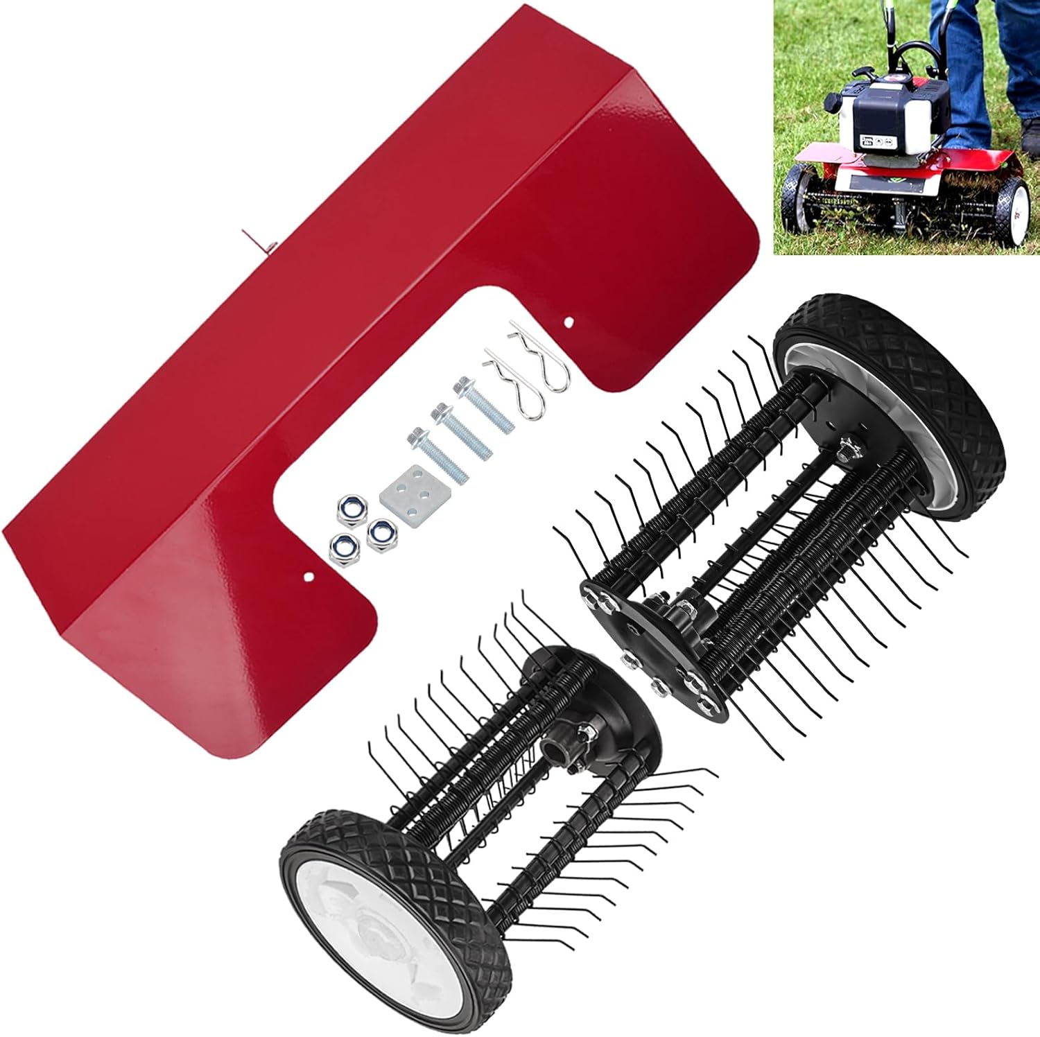 DK43 Dethatcher Attachment Kit Compatible with Earthquake Cultivators, Can efficiently Remove Weeds