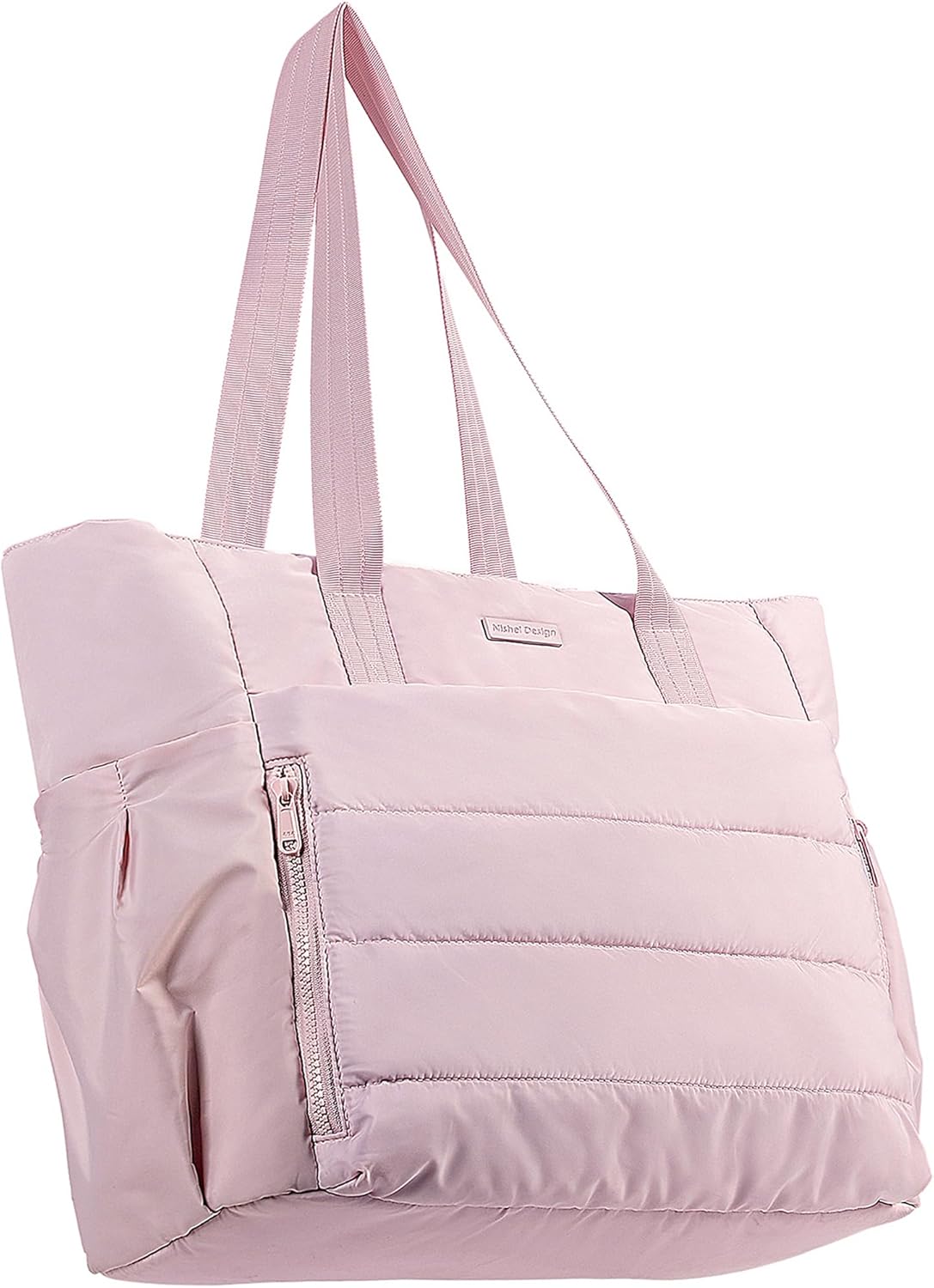 NISHEL Travel Puffy Tote Bag For Women, Ultra-Lightweight Large Tote Purse For Office Day And a Short Weekend Getaway