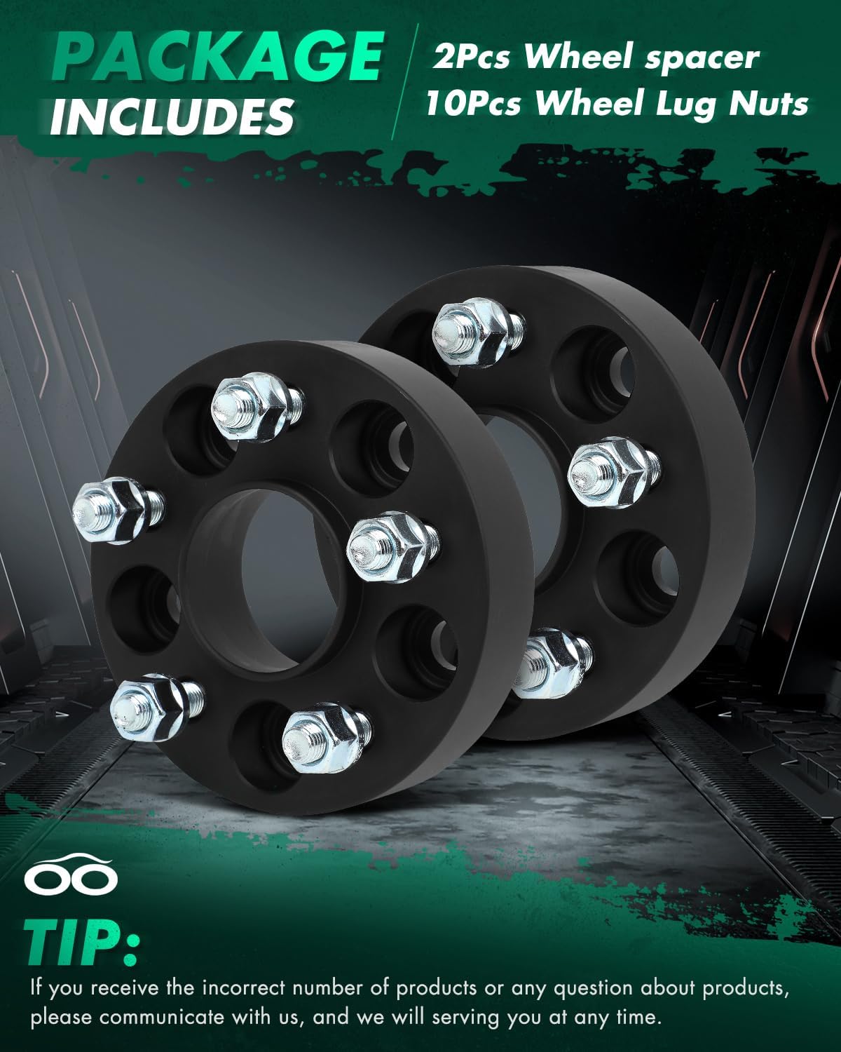 SCITOO 2Pcs Wheel Spacers 1.25 inch 5x108 Bore 63.4mm Studs 12x1.5 5 Lug Wheel Spacers Adapters Fit for for Ford Escape for Ford Fusion for Ford Bronco Sport for Ford Transit Connect