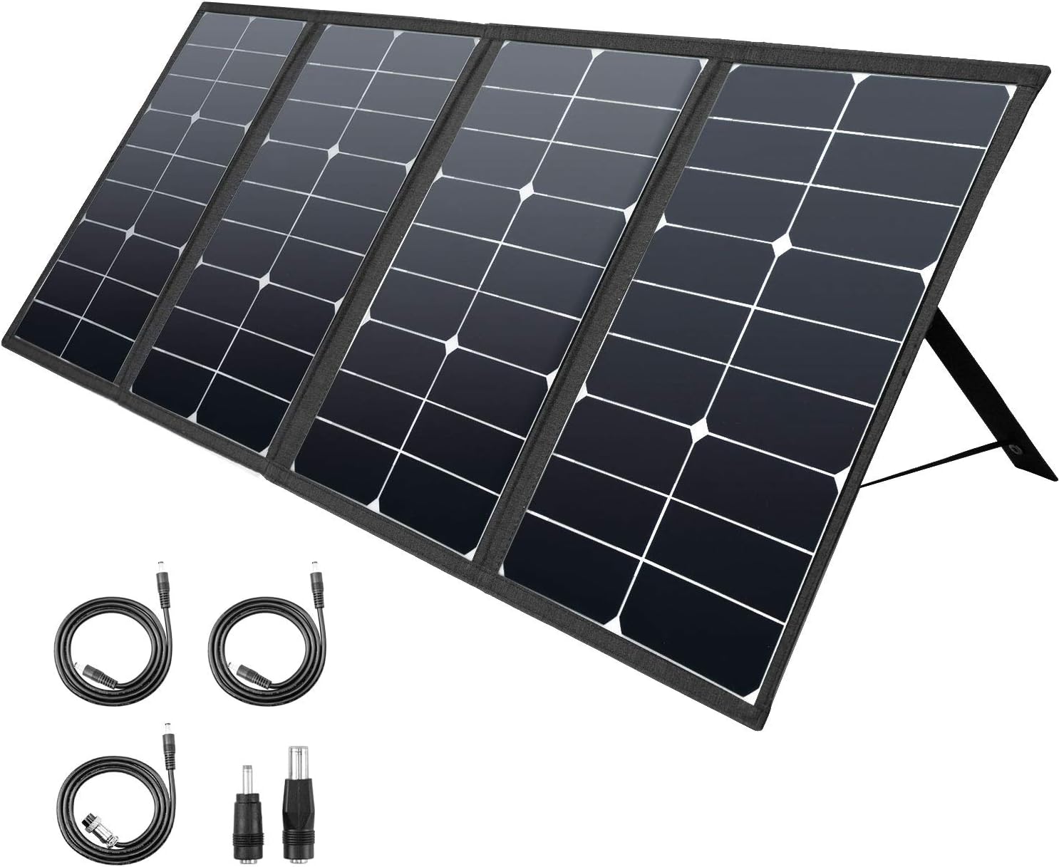 ROCKPALS 80W Portable Solar Panel Charger, Parallel Foldable Solar Panel for ROCKPALS 250W/300W Portable Power Station