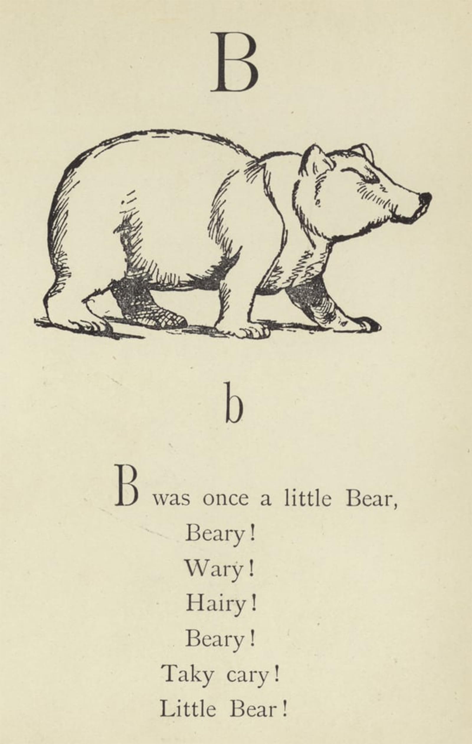 Impression sur toile lettre B Edward Lear tableau moderne de salon 60x90cm - 5