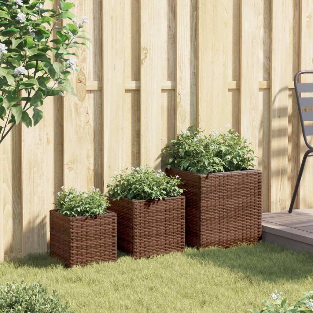 Donice ogrodowe 2 sztuki lite drewno daglezjowe duże skrzynie na kwiaty na taras balkon i do ogrodu solidne pojemniki do sadzenia warzyw i roślin dekoracyjny design 60x60x60 cm surowe drewno