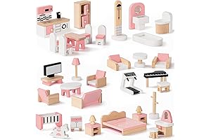 Atoylink Wooden Dollhouse Furniture Set : An Endearing Toy for Budding Imaginations