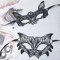Vista 3 de TIHOOD 44 máscaras de encaje venecianas para Halloween, máscara de encaje sexy para Halloween, fiesta de carnaval, fiesta de disfraces