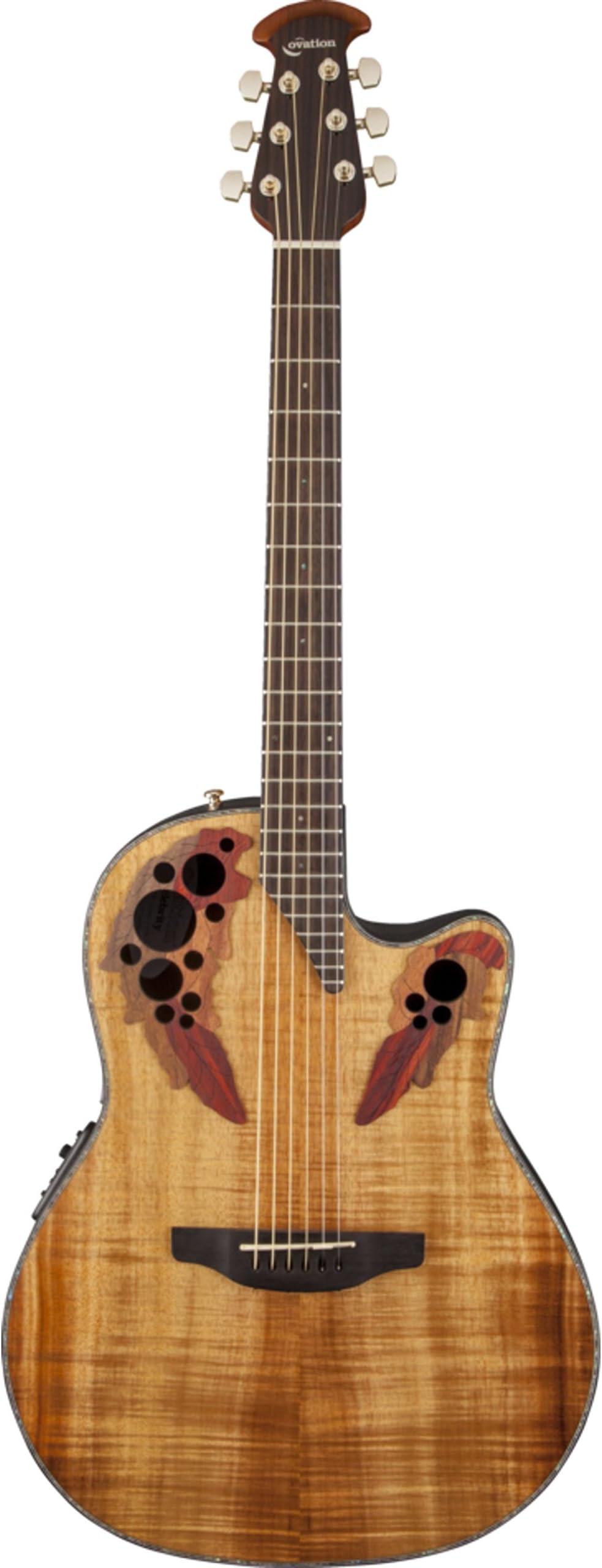 CE44P-FKOA Acoustic-Electric Guitar, Figured Koa