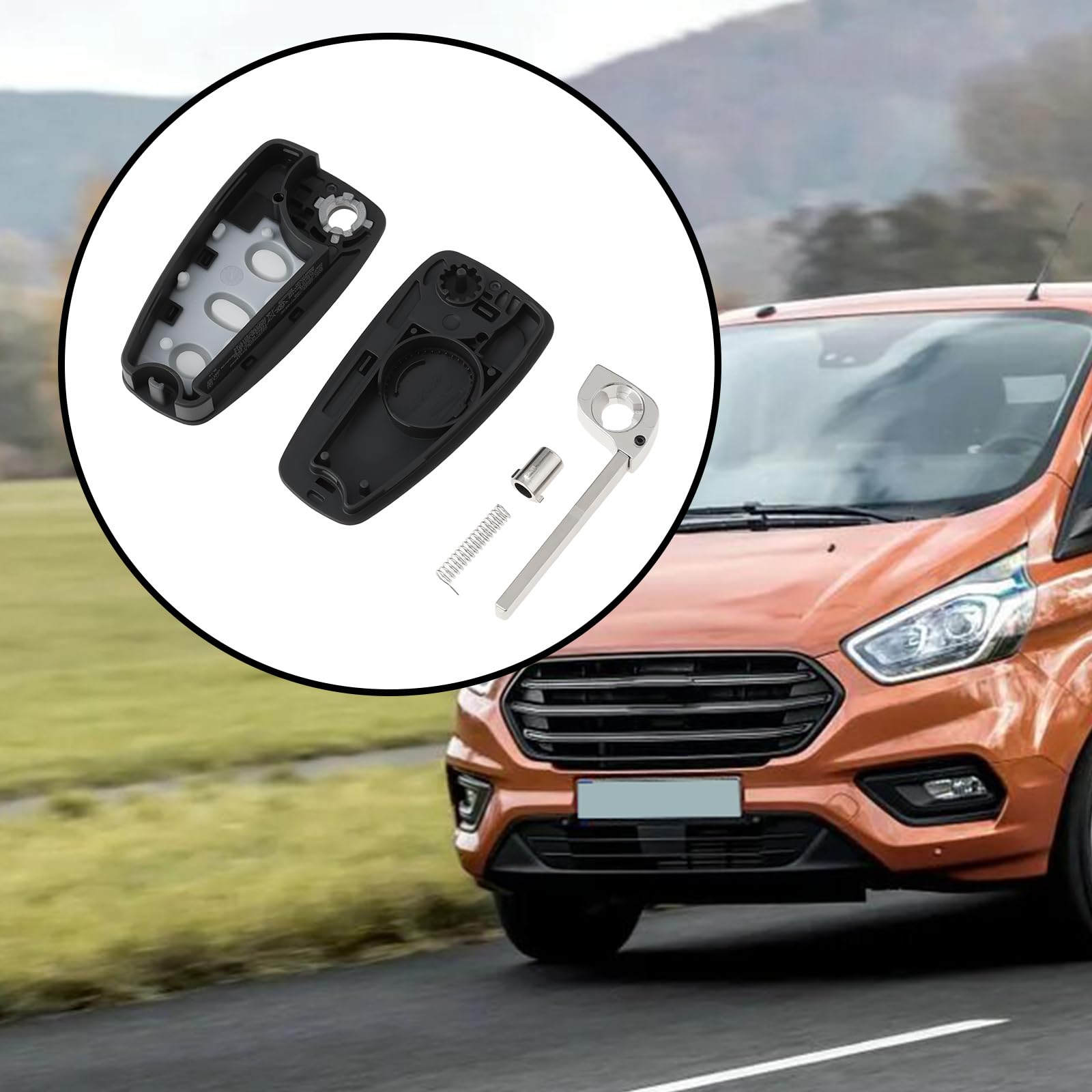 Étui de Clé 3 Boutons Compatible avec Ford Transit Connect Tourneo Custom