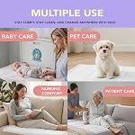 Linges jetables de litière à changement de bébé 13,5"x18" – 100 Pack, doux, étanche & Ultra Absorbant pour les changements de couches libres de mess