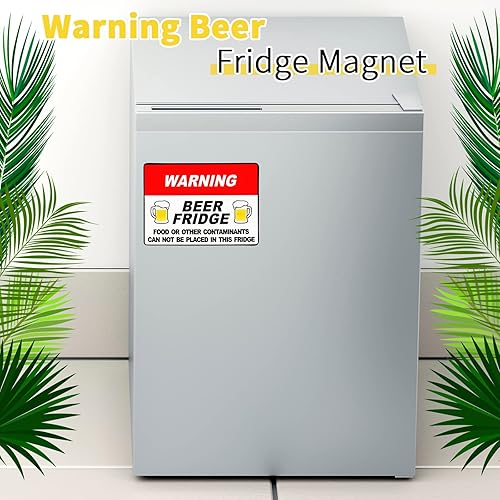 Miniatura 3 de 2 imanes de advertencia para nevera de cerveza de 5 x 7 pulgadas, calcomanías magnéticas divertidas para refrigerador, alimentos u otros