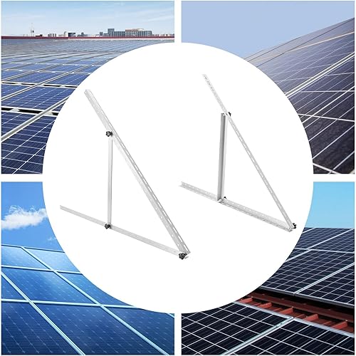 Miniatura 4 de Soportes de panel solar de 41 pulgadas, montaje inclinable de superficie ajustable, panel solar plegable de aleación de aluminio para techo, RV,