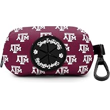 Texas A&M Aggies Collars and Leashes | Officially Licensed | Adjustable-Fits All Pets! Poop Bag Holder