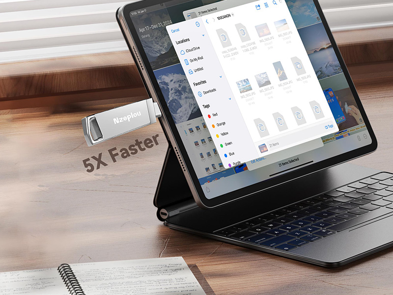 EOZNOE Clé USB de 64 Go, Mémoire Externe pour Enregistrer Plus de Photos et de Vidéos. Bâton