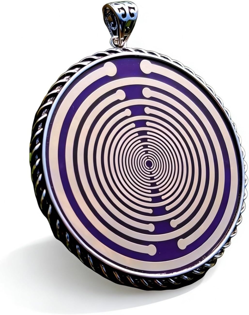 MWO Polarizing Disk, Magnetic Field Antenna Pendant, Vortex Necklace, Multi Oscillator Coil, Style Design, Enhanced Well Being, for, Meditation, Yoga Room, Bag Hanging Device