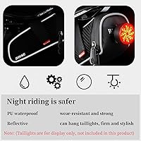 Vista 4 de Bolsa de asiento de bicicleta, bolsa de sillín de bicicleta, bolsa debajo del asiento, bolsa de sillín con correa para bicicleta, bolsa de ciclismo