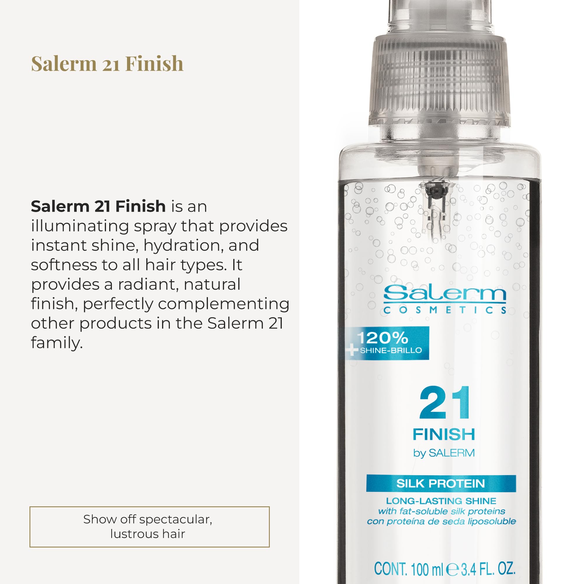 Amazon.com : SALERM - Illuminating Hair Spray 21 Finish - 100 ml
