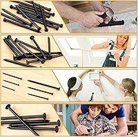 Vista 6 de KURUI Clavos negros para colgar decoración de pared, tapices, cuadros, kit de 700 piezas de clavos para colgar para dormitorio, baño, oficina, 6