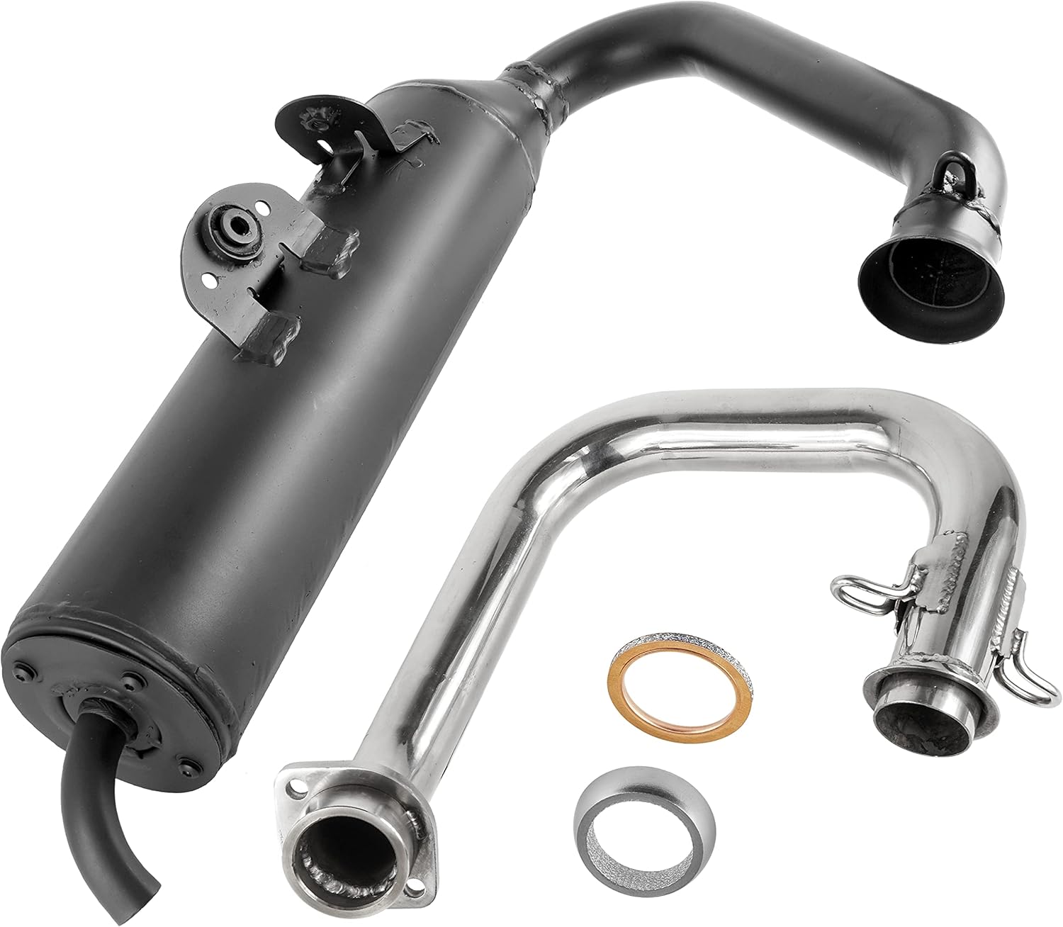 Caltric Exhaust Muffler Silencer Pipe with Gasket