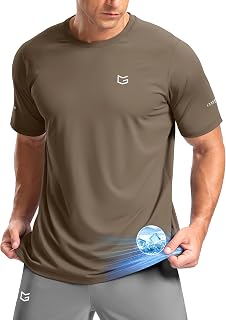 G Gradual Men's Cooling Running Shirts Moisture Wicking Breathable Workout T-Shirt UPF 50+ Ice Performance Tee for Athletic