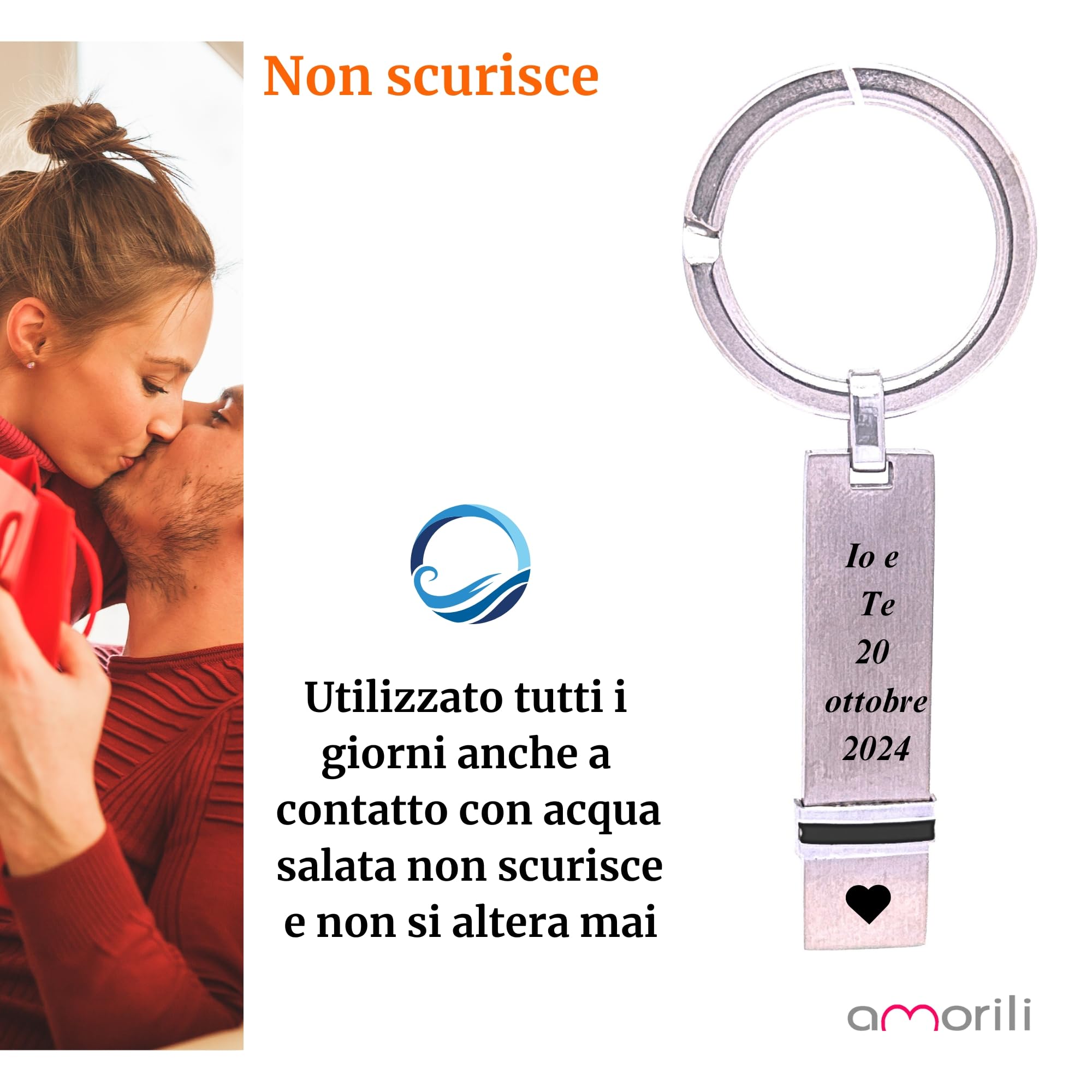 Portachiavi uomo piastra acciaio ottimo da incidere prt0022