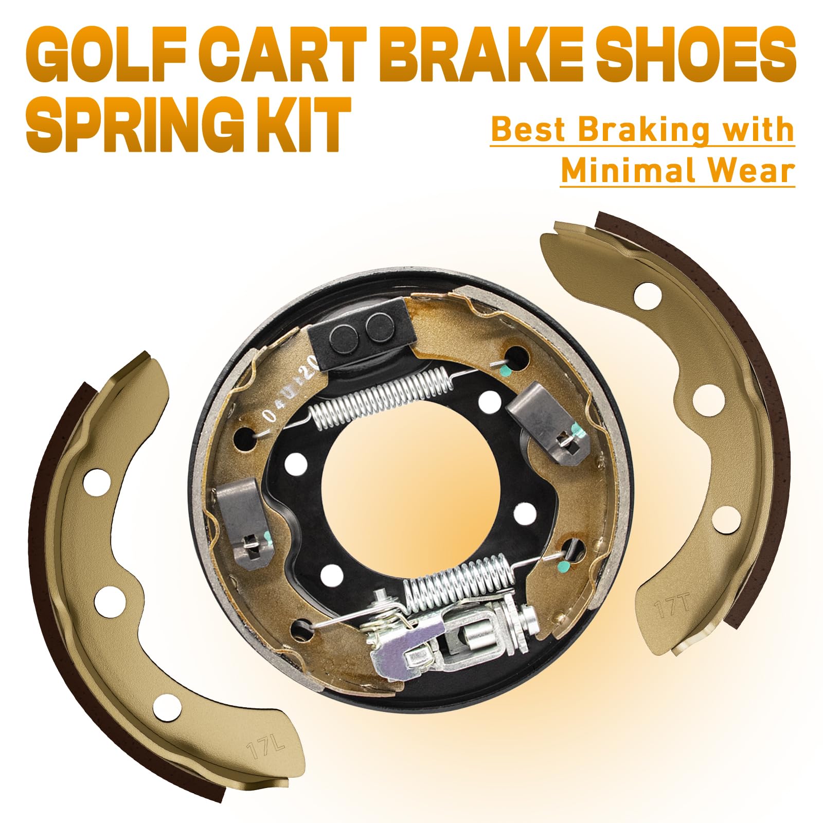 CLUBRALLY Brake Shoes Spring Kit Fits Club Car 1995-up DS and Precedent Golf Cart 1018232-01 1018163-01