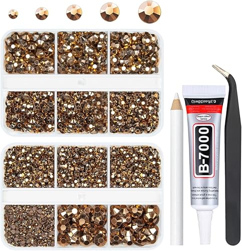 qiipii 3060 diamantes de imitación de resina marrón para manualidades, café, parte trasera plana, diamantes de imitación de resina de 0.079 in,