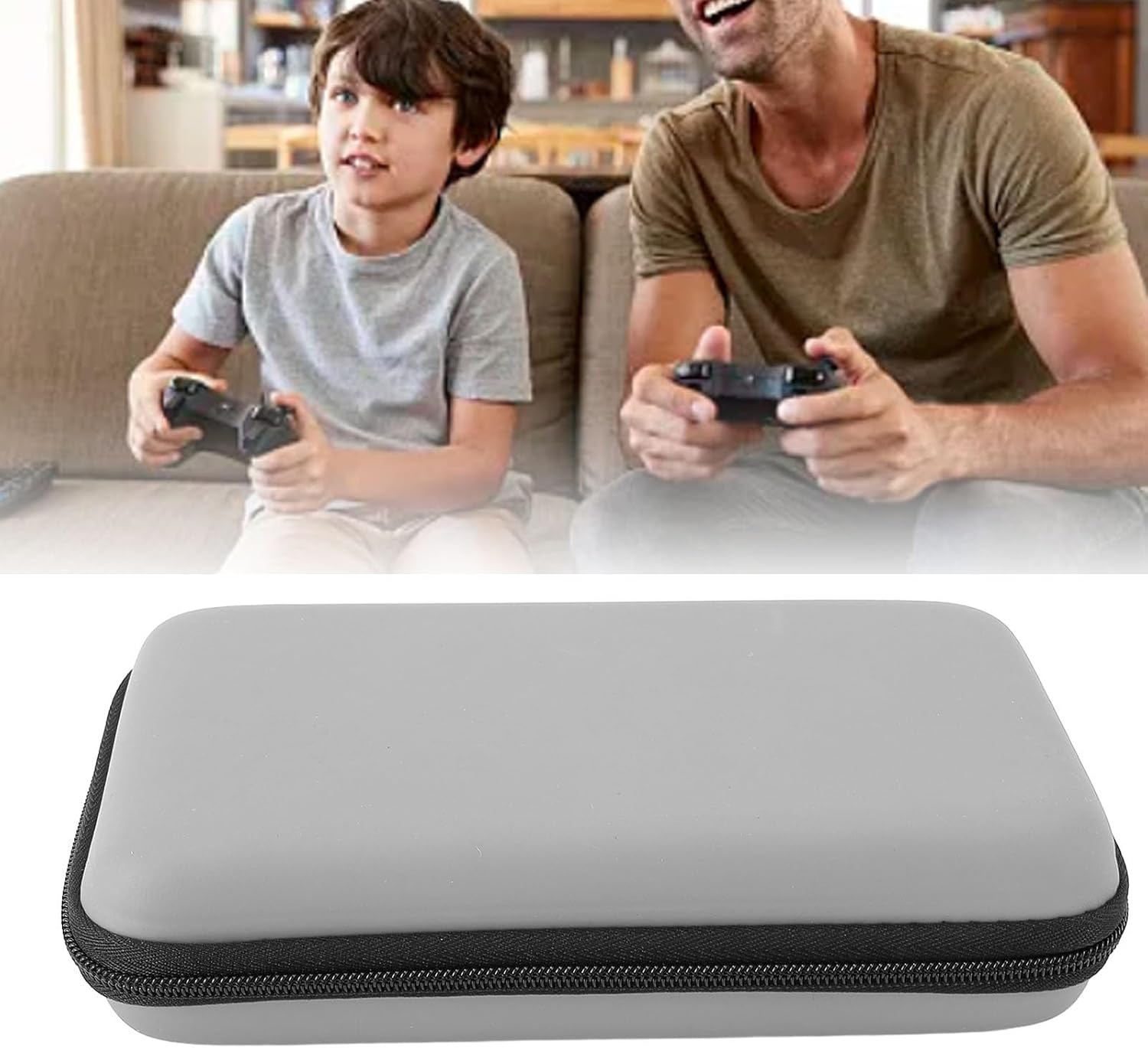 ciciglow Game Console Carrying Case, Portable Hard Shell Travel Protective Case for New 3DS XL, for New 2DS XL, for NEW 3DS XL, for 3DS XL, for 3DS LL with 8 Game Slot Inner Pocket (Silver) - Image 4