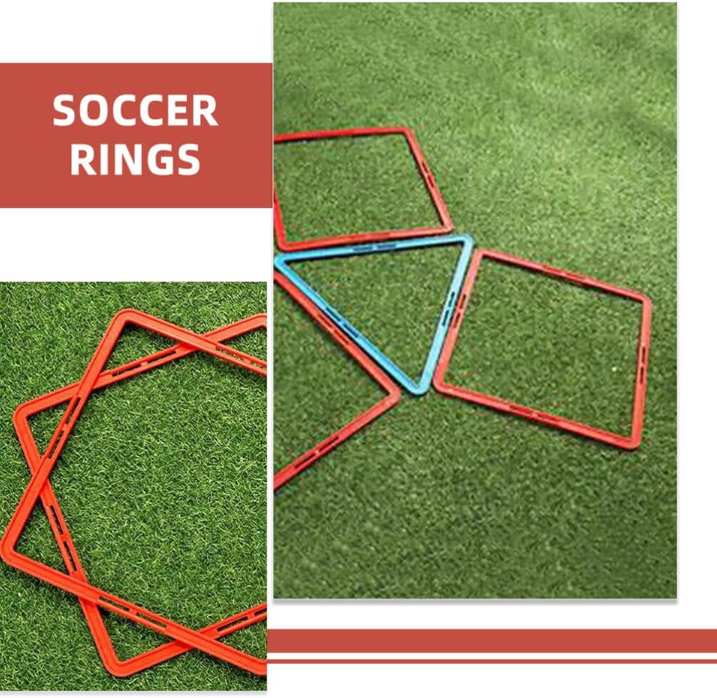 SUPVOX Multi-Function Portable Agility Rings for Football Training 6Pcs Square Speed Circles for Youth Soccer Agility and Footwork Exercises