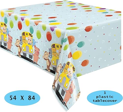 Miniatura 5 de Cocomelon - Paquete de suministros de fiesta para 16 invitados – Platos, servilletas, vasos, cubierta de mesa y velas de cumpleaños – Divertido