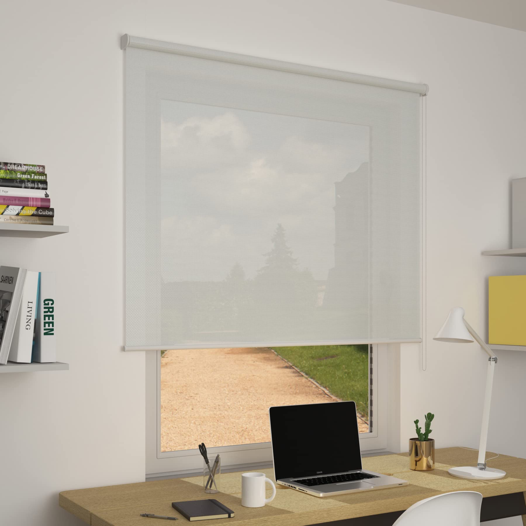 OR Tende - Tenda a Rullo Filtrante SCREEN 3% ECO su misura 350x300 cm materiale reciclato Personalizzabile per interni per porta finestra e basculante Made in Italy