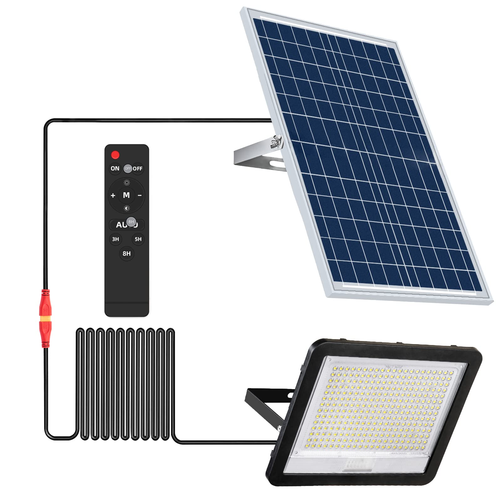 Buy 300W Solar Lights Outdoor Garden Dusk to Dawn Solar LED Floodlight IP65 Waterproof Outside