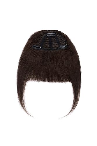 Miniatura 8 de Brocha de clip para el cabello humano S-noilite con flequillo para mujer, flequillo de aire, flequillo falso #1B, flequillo negro natural, 0.11oz,