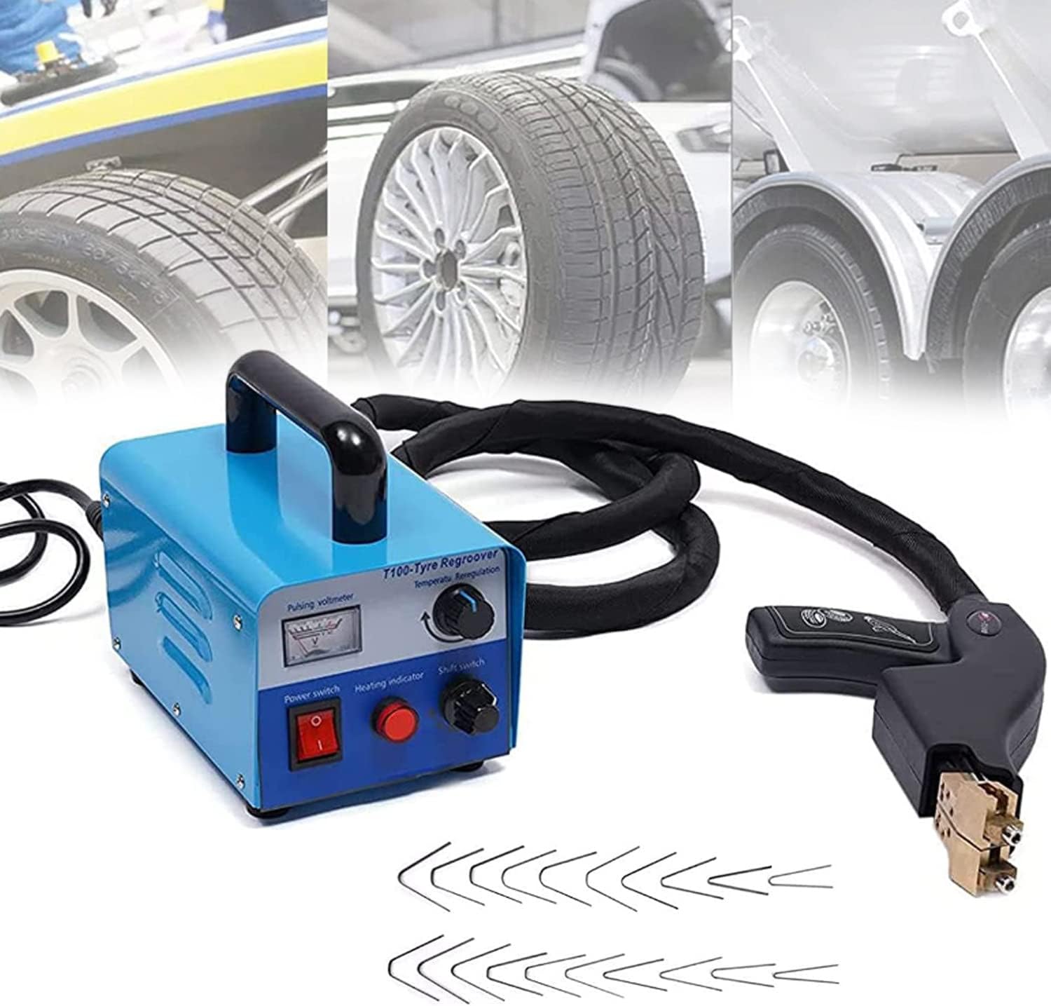 Tire Iron Machine Grooving Tools, 350W Iron Tire Groover Cutter,Professional Tire Rubber Groover Machin,Tire Grooving Tool, Professional Tire Rubber Groover Machine for Any Tire