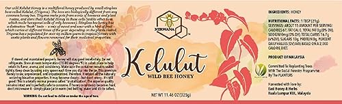 Miniatura 5 de Kelulut - Miel de abeja salvaje sin aguijas, trigona, multifloral, natural, 100% pura, sin pasteurizar, rara, premium, galardonada, 11.46 onzas