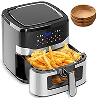 Friggitrice ad Aria Calda 8,5litri 1785W, Air Fryer 8 Programmi di Cottura