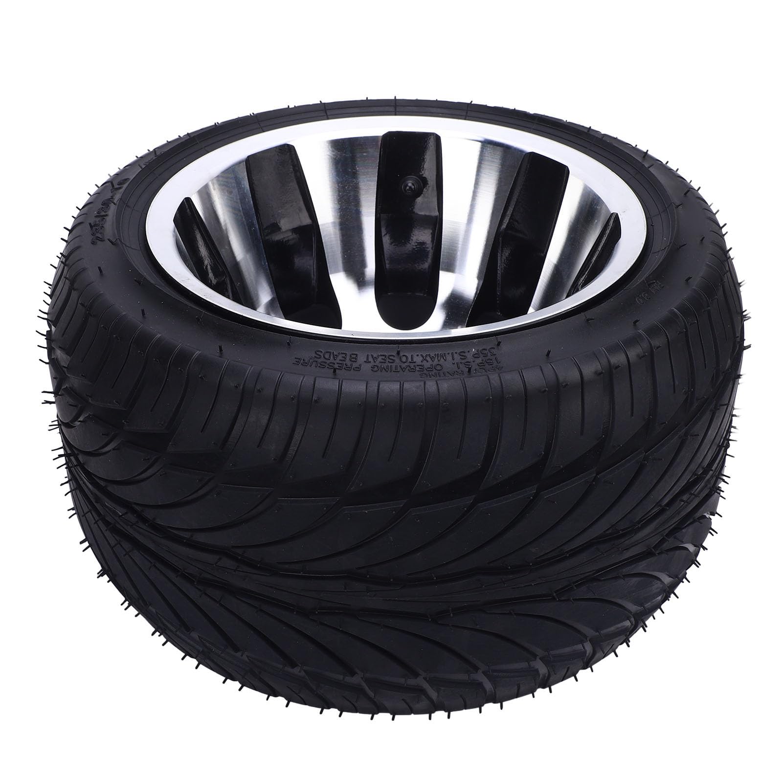 Asixxsix 10-Zoll-All-Terrain-Reifen, 235/30-10 6PR, Pannensicherer Golfwagen-Reifen mit Einzigartigem Hervorstehendem Design für Verbesserten Grip und Stabilität auf Schlammigen (Mit Rad Rand)