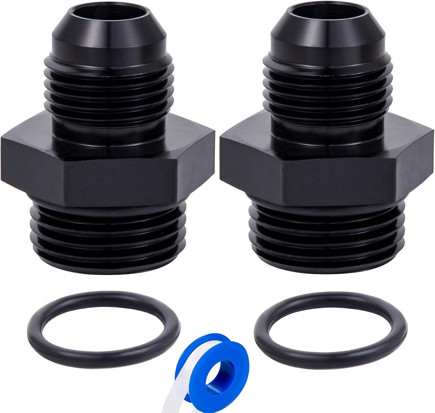 10AN Male Flare to AN10 ORB Male O-Ring Fitting Adapter 2PCS (2PCS 10an ORB to 10an)