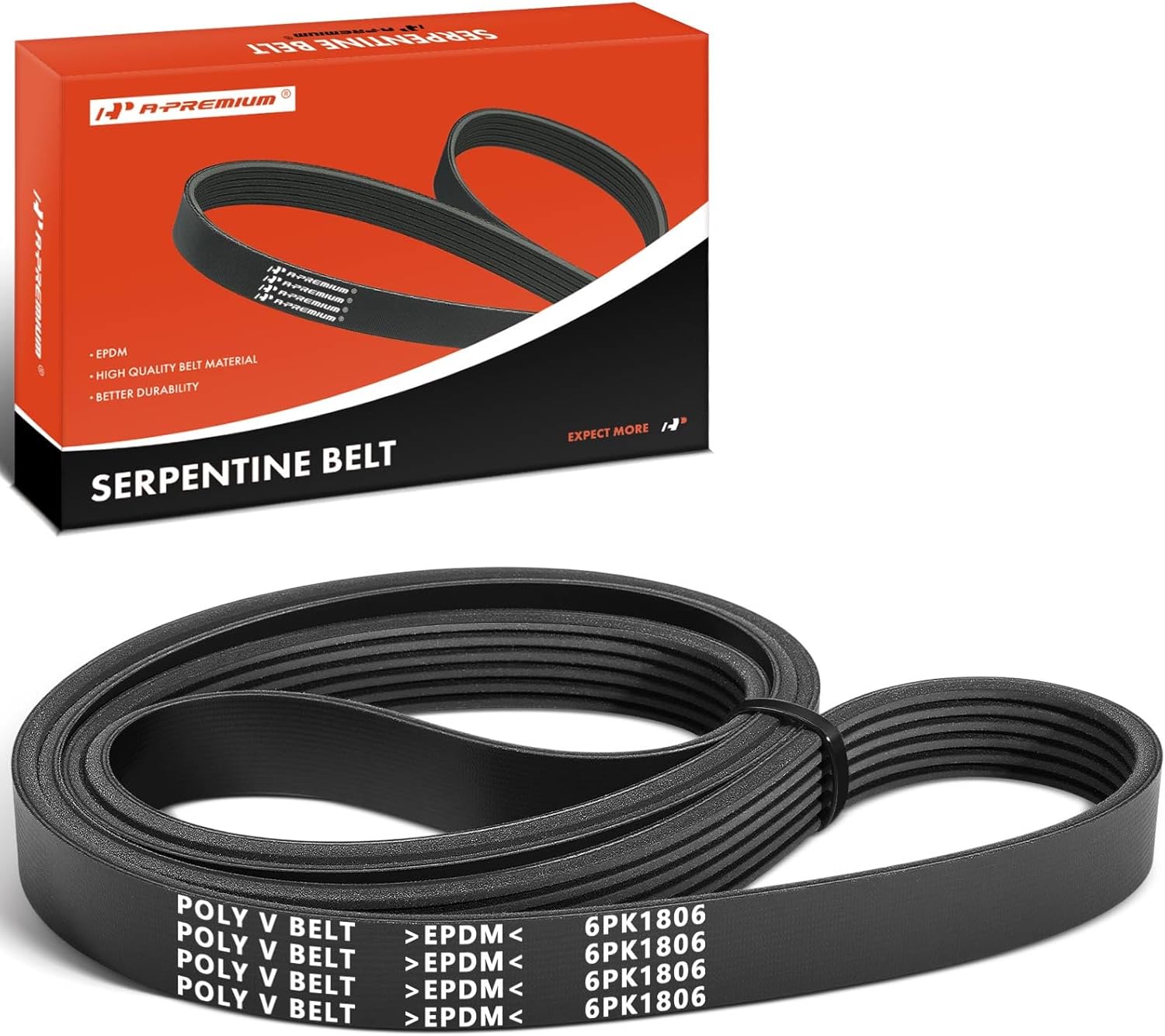 A-Premium 71.18 Inch Engine Serpentine Drive Belt Fit For Nissan Rogue 2008-2013, Rogue Select 2014-2015, Sentra 2007-2012, 2.5L, Gas Only - Replace 11720ET80A