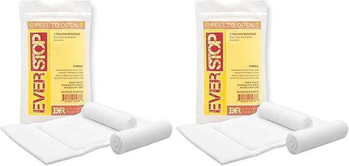 Vista 13 de Ever Ready First Aid EverStop - Tapón de sangre para primeros auxilios, compresa multiusos para heridas y traumas, paquete de 3