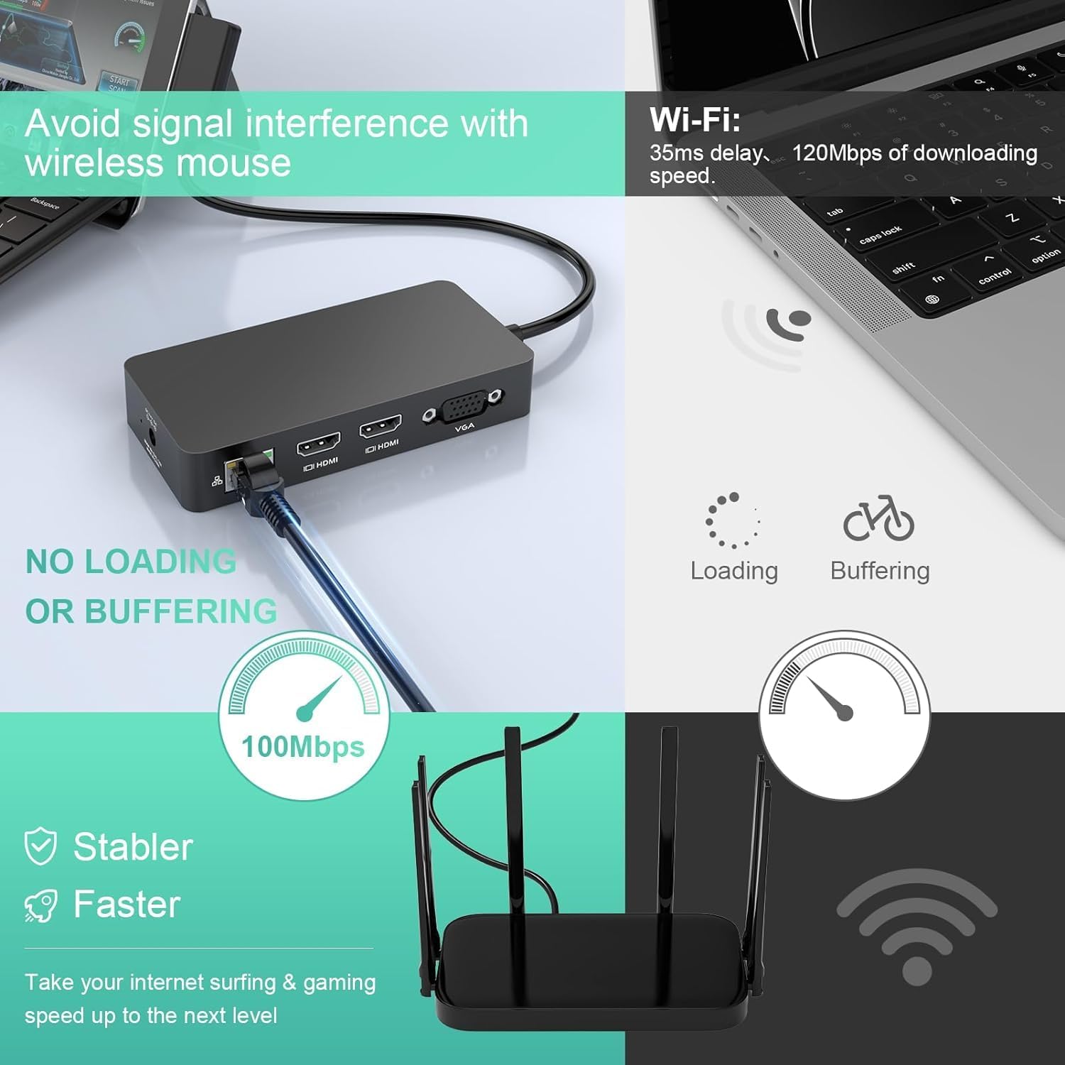 Docking Station Microsoft - 1 Year Warranty - 12-in-1 Triple Displays Dual 4K HDMI+VGA Dock, Docks for Pro 11/10/9/8/X/7/6,Laptop 7/6/5/4/3,Book