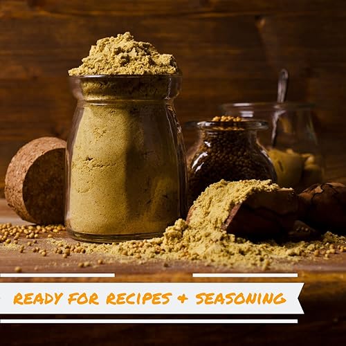 Miniatura 3 de Its Delish - Semillas de mostaza amarilla molida, tarro grande de 18 onzas, totalmente naturales y kosher