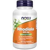 NOW Supplements, Rhodiola 500 mg, Helps Body Adapt to Stress of Daily Life*, Adaptogenic Herb*, 60 Veg Capsules