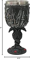 Vista 2 de Pacific Giftware Cáliz de espadas de dragón doble con interior extraíble de acero inoxidable