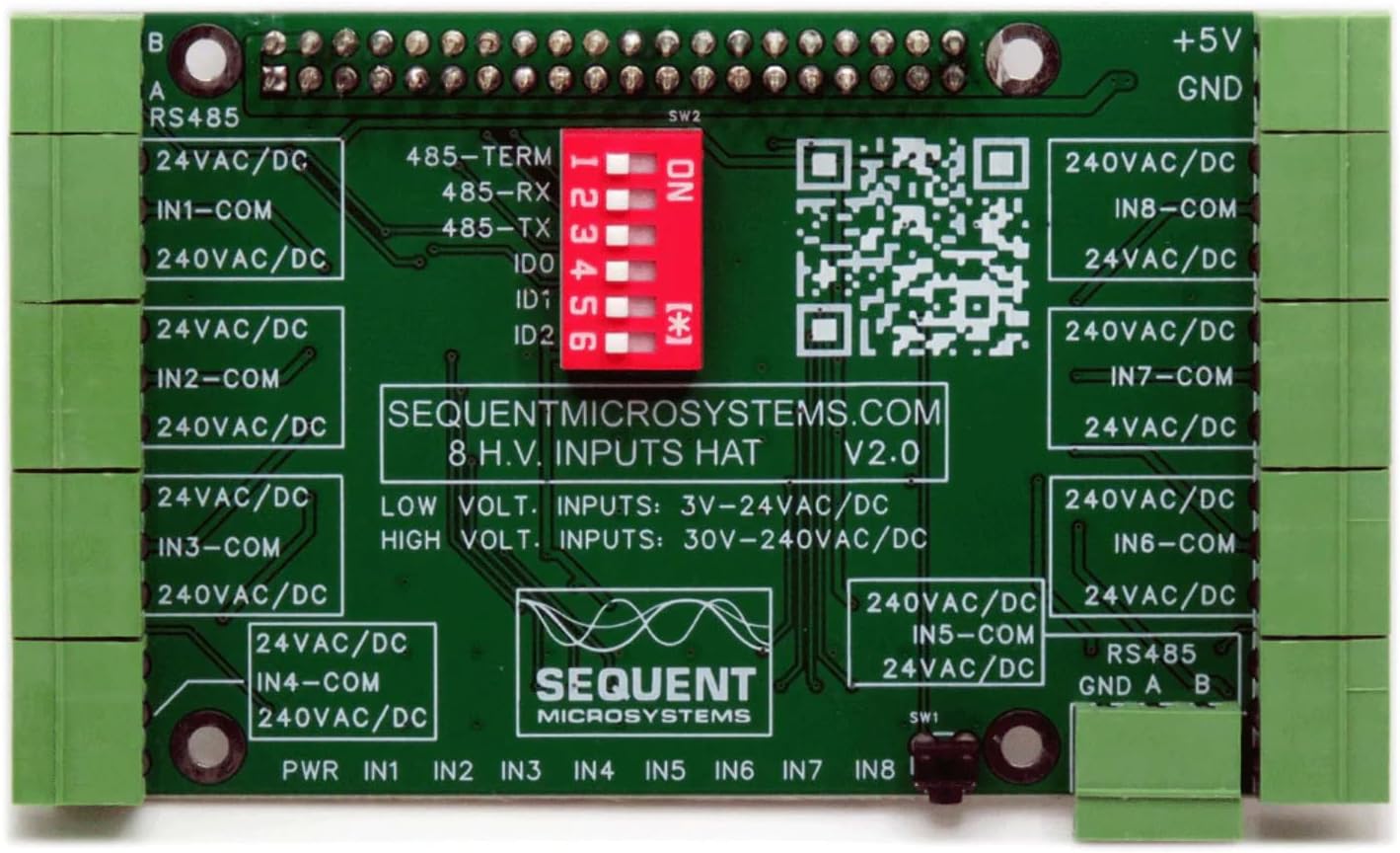 Amazon.com: Eight HV Digital Inputs 8-Layer Stackable HAT for Raspberry ...