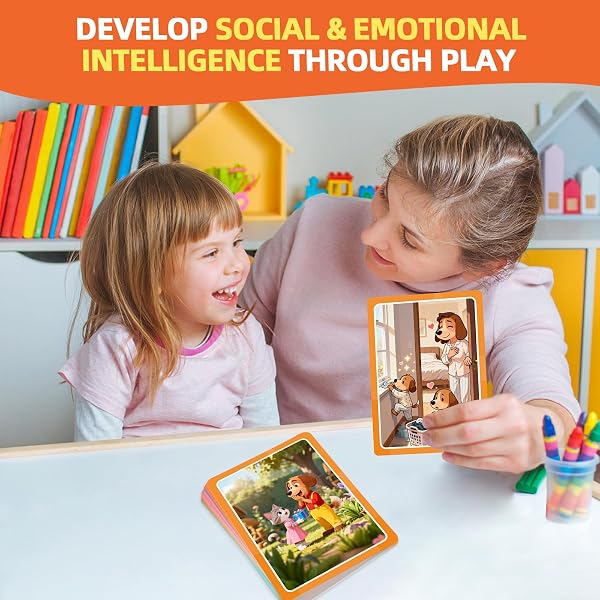 Speech Therapy Materials, Who What Why Conversation Cards for Kids β Learning Game for Social Skills, Emotional Intelligence & Critical Thinking, Sequencing Game & Articulation Materials, Ages 4+ - 2